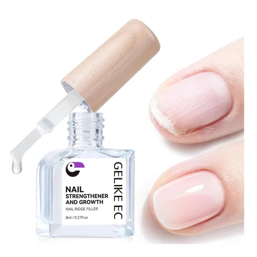 Relleno de la Línea de la Uña para Uñas Dañadas: Gelike ec Fortalecedor de Uñas 8 en 1 para Uñas Finas y Crecimiento - Relleno de la Línea de la Uña