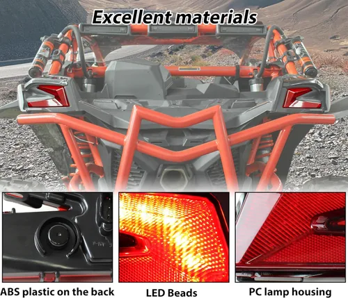 Miniatura 3 de Luces traseras LED para Can Am Maverick X3 XDS XRS Max Turbo R 2017-2025, accesorios de lente roja, luces traseras de freno trasero, kit de montaje