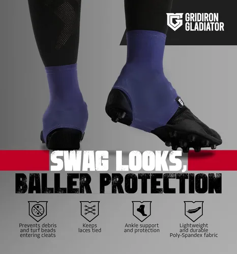 Miniatura 2 de GridIron Gladiator - Fundas de tacos, calcetines para tacos de fútbol americano, polainas para tacos de fútbol, béisbol y sóftbol Azul