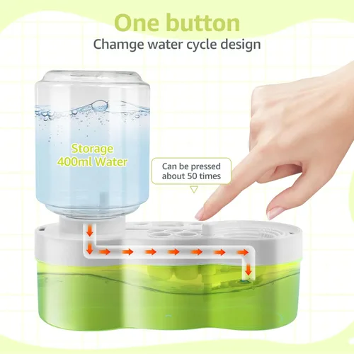 Miniatura 3 de Limpiador de pinceles de pintura para niños 2026 para circulación de agua, limpiador de pinceles de pintura con drenaje dispensador de agua