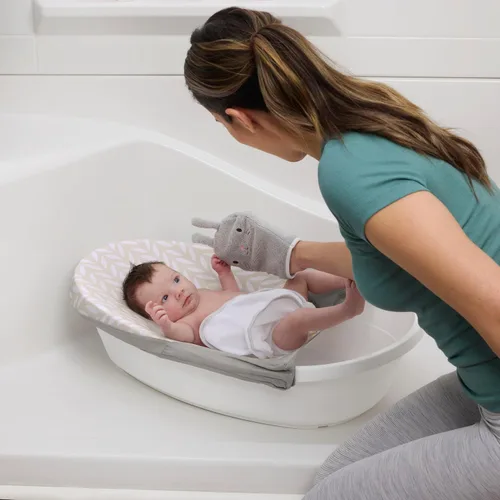 Miniatura 2 de Ingenuity Full Comfort - Bañera 3 en 1 para bebé, 3 fases de uso, recién nacido a niño, soporte ajustable de cobertura completa, incluye 2 tazas