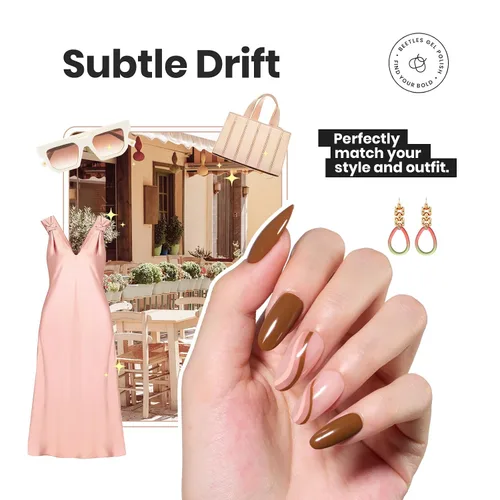 Miniatura 4 de Beetles - Juego de 6 esmaltes de uñas color nude, mousse de coco, de secado rápido, color rosa, de larga duración, neutro, marrón, rojo, borgoña