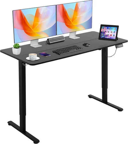 Miniatura 9 de BLKMTY Escritorio eléctrico de pie de 24 x 47 pulgadas, altura ajustable, escritorio para computadora para oficina en casa, soporte ergonómico