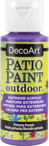 Miniatura 9 de DecoArt Patio Paint Pintura acrílica de 2 onzas color amarillo sol Sunshine Yellow