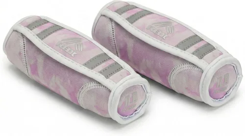 Miniatura 8 de RBX Par de pesas para caminar de 2 libras (1 libra cada una), pesas suaves con correas de seguridad reflectantes, agarre ergonómico y tela