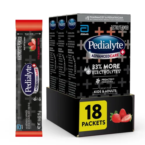 Miniatura 14 de Pedialyte AdvancedCare Plus - polvo electrolítico, con un 33% más de electrolitos y prebióticos preactivos, variedad de estación de hidratación, 80