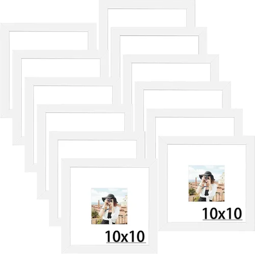 Miniatura 151 de Picrit - Juego de 12 portarretratos de 4 x 6 pulgadas, para fotos de 3.5 x 5 con paspartú o 4 x 6 pulgadas sin paspartú, marcos para colgar