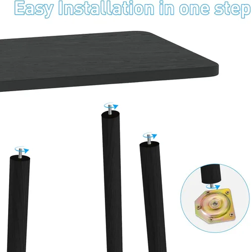 Miniatura 4 de Mini mesa auxiliar – Mesa auxiliar pequeña para espacios pequeños, mesa auxiliar rectangular para sala de estar, dormitorio, oficina, decoración