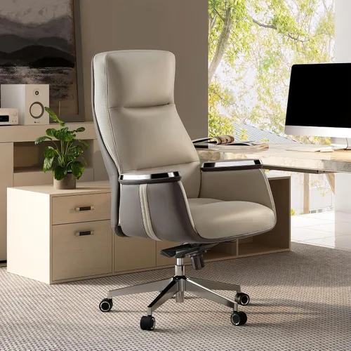 Miniatura 11 de EUREKA ERGONOMIC Royal II - Silla de oficina ejecutiva con respaldo alto, grande y alta con asiento extra ancho, silla de escritorio de cuero