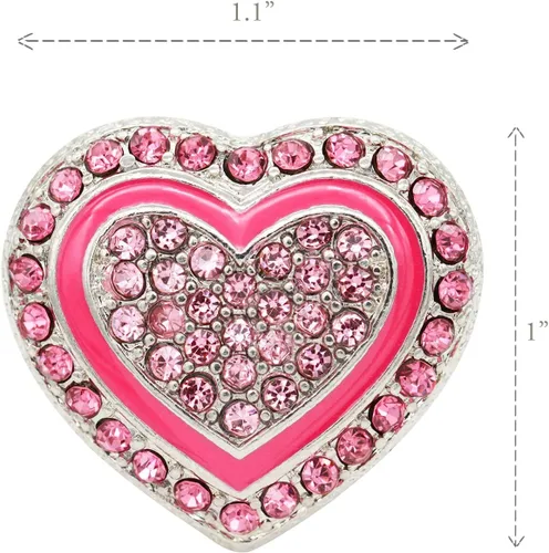 Miniatura 3 de Lavencious Anillos elásticos de diamantes de imitación en forma de corazón para mujer, talla 7-9