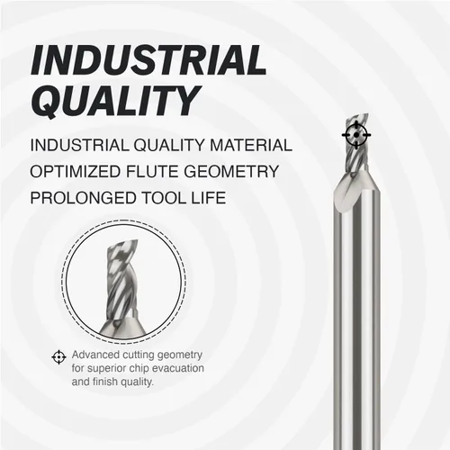 Miniatura 4 de ZahyoX O Flauta Upcut espiral CNC Bit, Broca de enrutador de flauta única, Diámetro de corte de 1/8", vástago de 1/4", Longitud de corte de 1/4