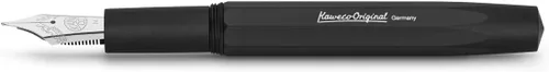 Kaweco ORIGINAL - Pluma estilográfica 250 negro cromado I de aluminio premium para cartuchos de tinta I Exclusive Pluma estilográfica 5.1 in I Nib: