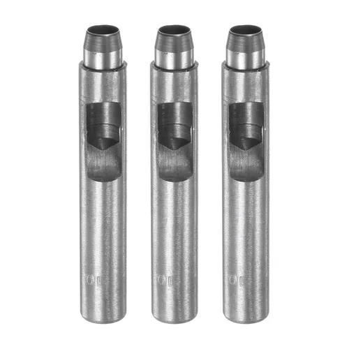 Miniatura 23 de HARFINGTON 2 piezas de perforador de cuero de 0.031 in recto, redondo, ojal, remache a presión, fijador para cuero, artesanía, ropa, bolso, cortina