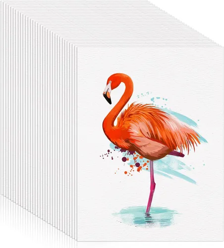 Miniatura 11 de Prudiut 120 hojas de papel de acuarela a granel, 140 lb/300 GSM papel blanco de algodón prensado en frío, 5 x 7 pulgadas, perfecto para niños