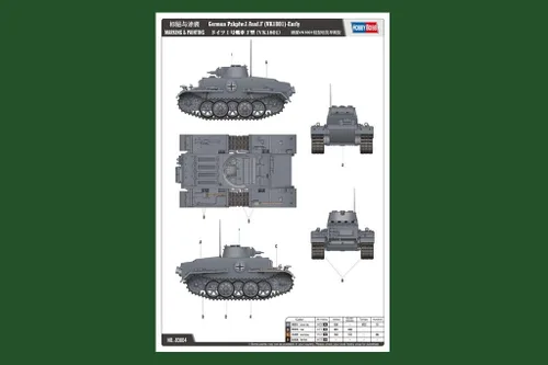 Miniatura 5 de Hobby Boss Alemán Pz.kpfw.I Ausf.F VK 18.01 Kit de Vehículo Militar Temprano