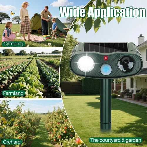 Miniatura 8 de 2026 Upgraded Ultrasonic Animal Repellent Outdoor: Sonic Fortress Pro Deer Repellent Devicess&Cat Repeller for Yard, 4-Pack Waterptoof Raccoon