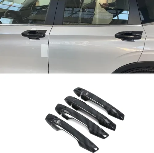 Accesorios de automóvil aptos para Mitsubishi New Outlander 2022 2023 Cubierta de manija de puerta exterior con orificios de entrada inteligentes,