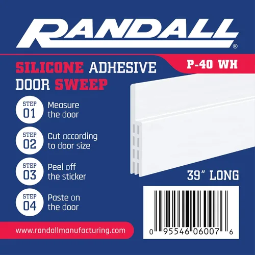 Miniatura 7 de Tapón adhesivo para puerta con respaldo de silicona – Barrido debajo de la puerta para puertas interiores y exteriores, aislamiento de ruido y aire