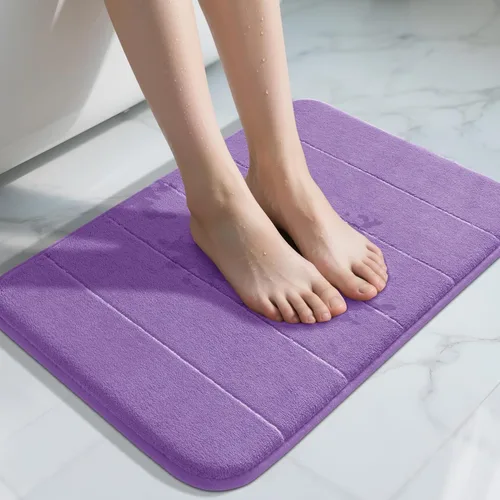 Miniatura 126 de Yimobra Tapete de baño de espuma viscoelástica, súper suave, absorbente, antideslizante, de secado rápido, lavable a máquina, tapete para bañera