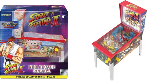 Miniatura 6 de Street Fighter II: Mini Arcade Pinball - Serie de coleccionistas, luces y sonidos, juego de mesa clásico, desafíos de tiro de habilidad, juguete