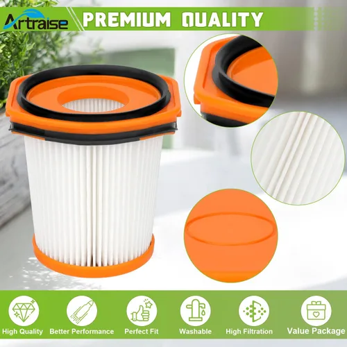 Miniatura 6 de Artraise WS642AE - Filtro de repuesto para Shark WS642AE WS640AE Wandvac Sistema de autovaciado ultraligero y potente aspiradora inalámbrica