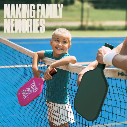 Miniatura 4 de Sportbit Kids Pickleball Paddles Set of 1 or 2 - Child Size Pickleball Paddle for Kids Small and Lightweight - Carbon Fiber Youth Pickleball Paddle