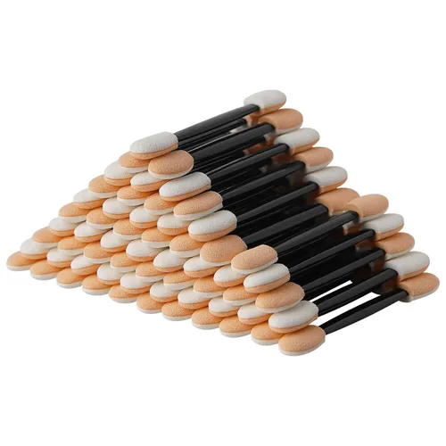 Cuttte Aplicadores de sombra de ojos, brochas de maquillaje – 60 brochas desechables para sombra de ojos, palitos aplicadores de sombra de ojos de