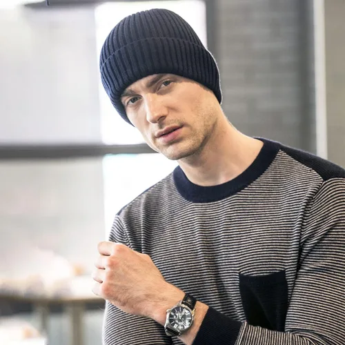 Miniatura 29 de Gorro de invierno para hombre y mujer, gorro de lana de punto para actividades al aire libre y uso diario