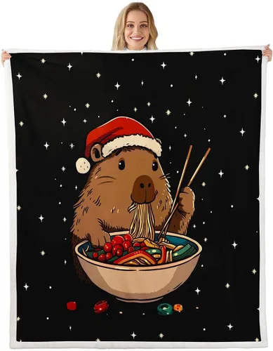 Miniatura 18 de Erosebridal Funny Capybaras Blanket Capybara Lover Gifts Cute Fleece Blanket for Kids Girls Boys, Capybara Decorations Blankets 40"x50", Kawaii