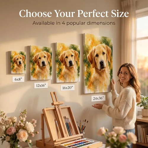 Miniatura 5 de Custom Pet Portrait from Photo Watercolor Painting, Personalized Dog Mom Gifts for Women, Pet Memorial & Loss of Dog Sympathy Gift, Custom Dog & Cat