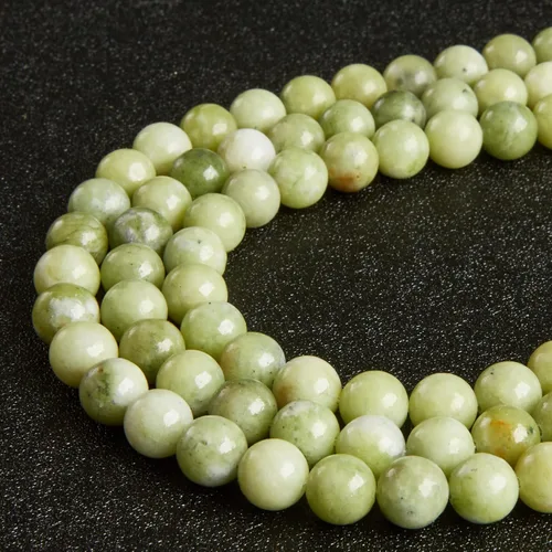 Miniatura 5 de 45 piezas 8mm Cuentas de jade chino cuentas de piedras preciosas naturales cuentas redondas sueltas para hacer joyas