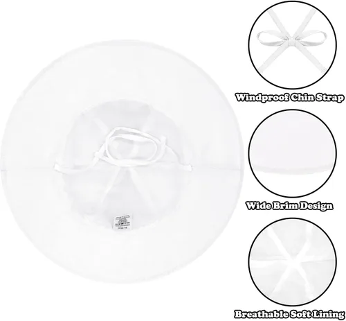 Miniatura 2 de Sombrero de sol para bebé, sombreros para niños y niñas, sombrero de sol para bebé niña sombreros con orejas de oso de ala ancha UPF 50+ sombrero