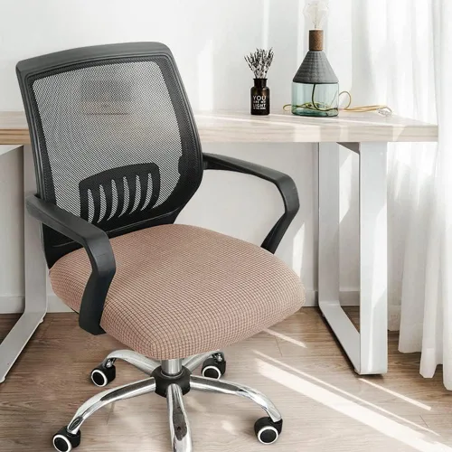 Sunnyway Funda elástica para asiento de silla de oficina, extraíble y elástica, funda de asiento para silla de computadora, de elastano, lavable