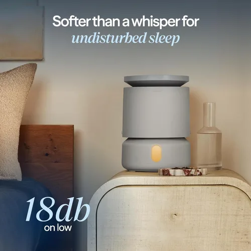 Miniatura 6 de BLUEAIR DreamWell - Humidificador de habitación – 48 horas de llenado superior sin niebla InvisibleMist Tecnología Piedra aromática para aceites Gris