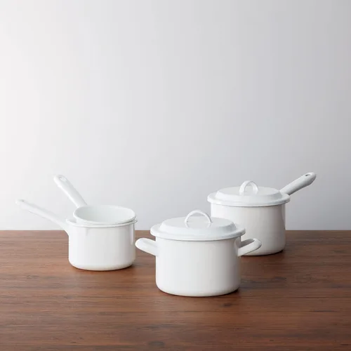 Miniatura 6 de Nichinichi Tools YN-M12 Noda Horo - Sartén para leche con una sola mano para fuego de gas, fabricada en Japón, color blanco, 4.7 pulgadas (4.7 in)