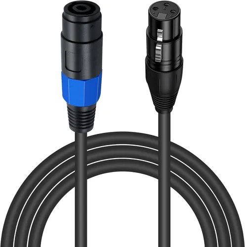 Miniatura 9 de Poyiccot Cable Speakon hembra a XLR, adaptador Speakon hembra a XLR macho de 6 pies con bloqueo giratorio compatible con micrófono de escenario DJ