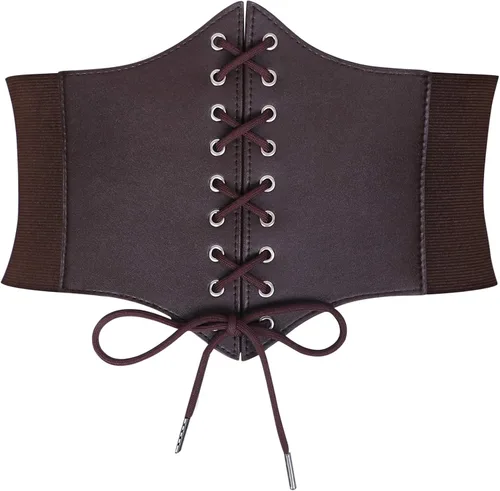JASGOOD - Cinturón elástico tipo corsé con cordones para mujer, faja para disfraz