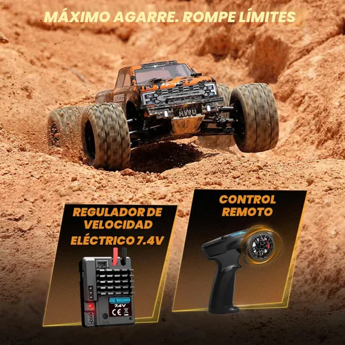 Miniatura 2 de HAIBOXING Camión monstruo a control remoto RC escala 1:18 18859E, auto a control remoto rápido de 2.4 GHz, 4 ruedas motrices, vehículo eléctrico