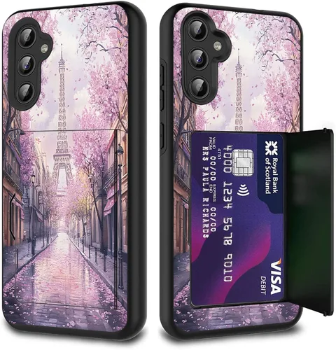Miniatura 25 de Funda híbrida de doble capa con función atril para Samsung Galaxy A16 5G de 6.9 pulgadas, diseño de vaca con bandera estadounidense