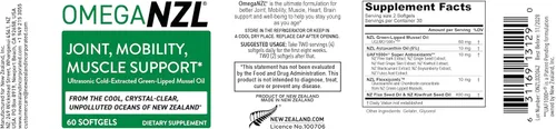 Miniatura 2 de Suplemento original de apoyo para las articulaciones omega-3, el mejor alivio muscular natural, aceite de mejillón de labios verdes, 60 cápsulas