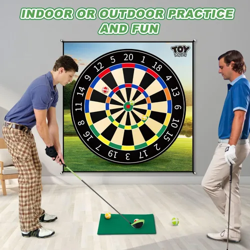 Miniatura 6 de TOY Life Alfombrilla de Juego de Golf Chipping para Interiores y Exteriores, Juegos para Adultos y Familias, Niños, Equipo de Juego al Aire Libre