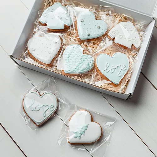 Miniatura 3 de Bolsas de galletas Morepack para regalos, bolsas de celofán con cierre autoadhesivo de 4x4 pulgadas, bolsas de celofán transparentes resellables