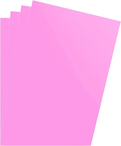 DMiotech 4pcs Corrección Gel Light Filter Superposición Transparente Plástico PVC Hojas Rosa para Foto, Película, Video