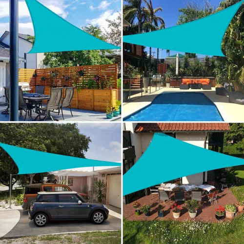 Miniatura 2 de E&K Sunrise - Toldo impermeable triangular de 12 x 12 x 17 pies, para exteriores, con bloqueo UV, para pérgola, patio, jardín, terraza, 1 pieza