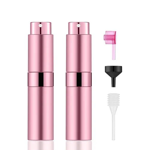 Miniatura 13 de 2 botellas de atomizador de perfume portátiles de 0.3 fl oz, botella de spray vacía recargable con 3 tipos de herramientas de recarga, botellas