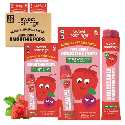 Miniatura 12 de Sweet Nothings, Piña, Paletas de batido de fruta exprimido para niños USDA Organic, paquete de 24 - Sin colorantes, sin azúcar añadida, sin lácteos