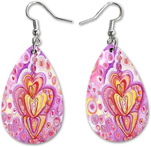 Miniatura 41 de Maureen Claffy Artist Collection Compassion Teardrop Dangle Earrings Set Cute Girls Womens Jewelry Earings Holiday Gifts Summer Decorations