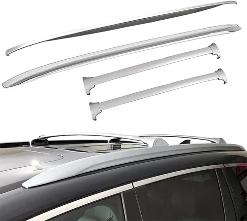 Miniatura 8 de Barras transversales de techo compatibles con Honda Pilot 2016-2022 con rieles laterales, barra transversal de aluminio para portaequipajes