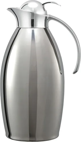 Miniatura 2 de Service Ideas Nicollet Carafe, Vacuum Insulated, 20oz, Push-button Lid NIC06BSPBBX in 0.6 Liter Black Onyx, Stainless Vacuum Insulated, Stainless