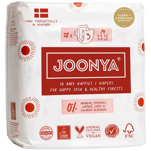 Miniatura 13 de Pañales Joonya para bebé, talla 2 S (3-5.9 kg) - 1 bolsa de 30 - Nueva gama - No tóxico, ecológico, ultra delgado, uso nocturno - Fabricado